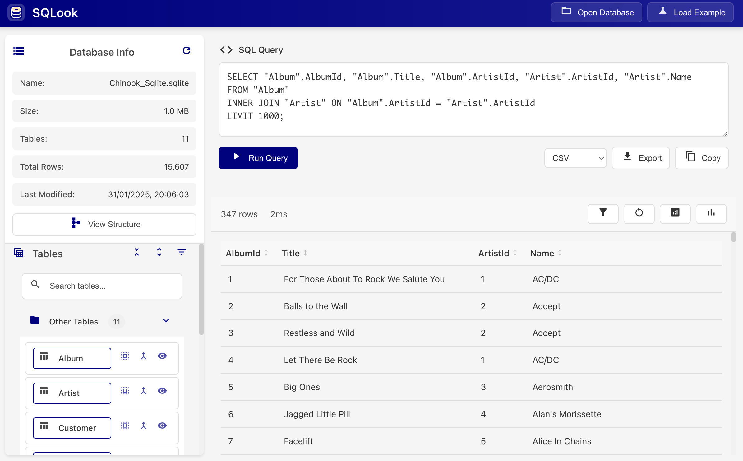 SQLook Features